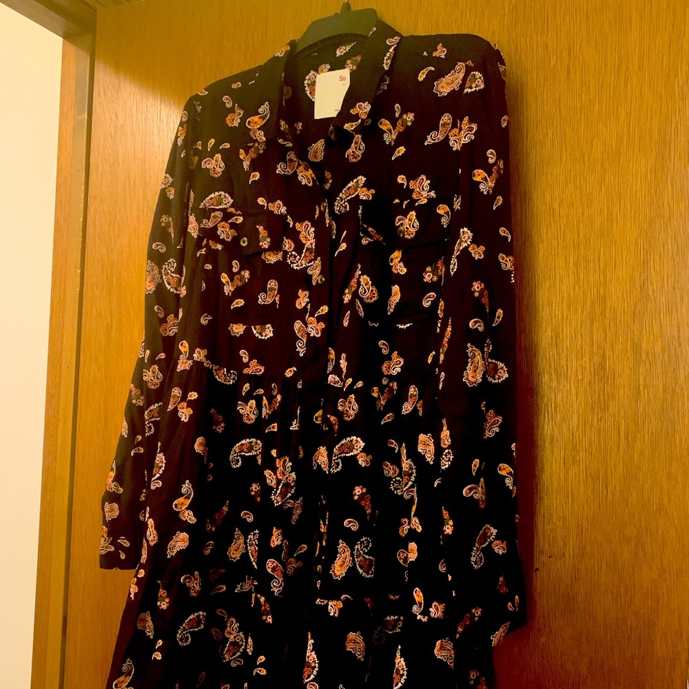 Printed baby doll dress